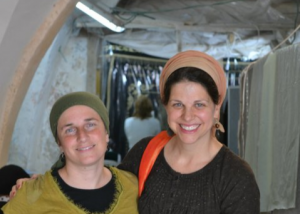 Wendy Kenin (left) and Chaya Kaplan Lester (right) visiting Rachel's Tomb, Summer 2011. Kever Rachel is the 3rd holiest site to the Jewish People.